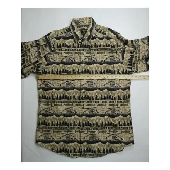 men's WOOLRICH chamois long sleeve button front shirt, fishing, XLARGE - Picture 3 of 4